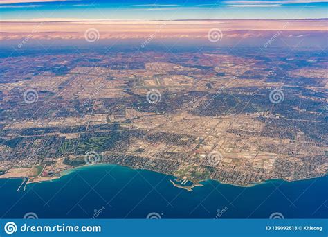 Aerial View Of The Mississauga Area Cityscape Stock Photo Image Of
