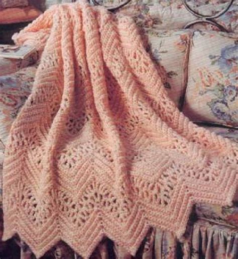 Victorian Lace Afghan Crochet Pattern Ripple Wavy Afghan Crochet