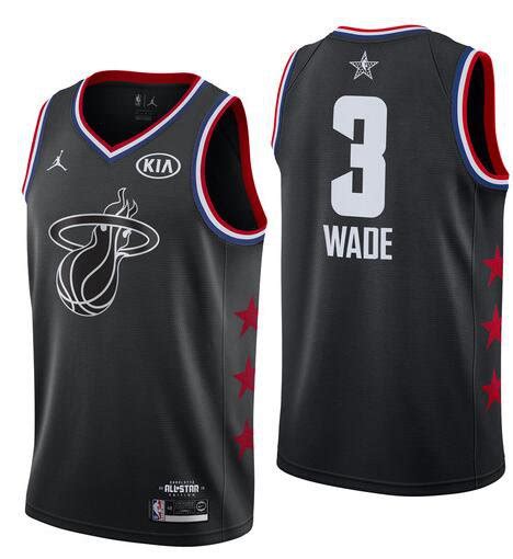 Dwyane Wade 3 Miami Heat 2019 All Star Game Swingman Jersey Mens