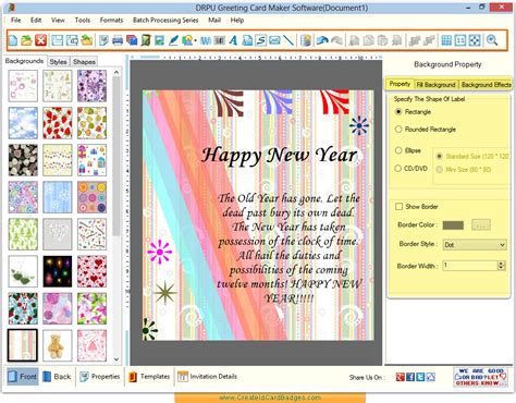 Express yourself by customizing the online greeting card. Greeting card maker software design occasional greetings - CreateIDCardBadges.com