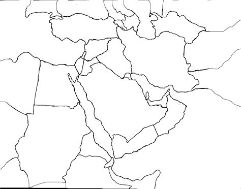 Blank Map Of Middle East Pdf Printable Templates Free