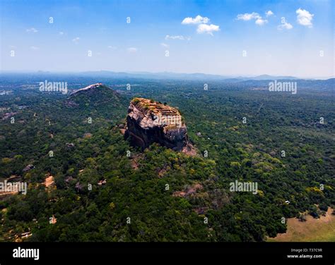 Sigiriya Ancient Rock Fortress In Central Province Of Sri Lanka Aerial