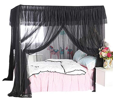 Mengersi 4 Corners Post Bed Curtain Canopy Bed Frame Canopies For Girls