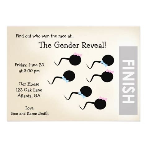 Funny Gender Reveal Party Invitation Announcement 5 X 7 Invitation Card Zazzle