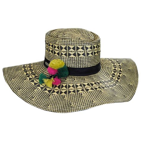 San Diego Hat Company Boater Pom Pom Hat Sun Hats