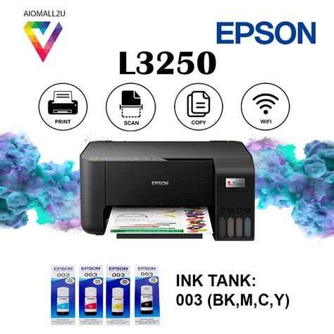 EPSON EcoTank L3250 All In One Printer Color A4 Wi Fi Print Scan