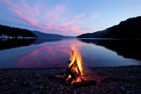 Campfire With Sunset Reflected Photograph By Patrick Orton Pixels
