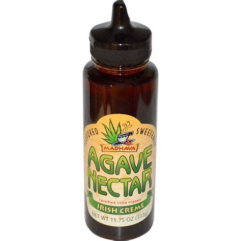 Madhava Natural Sweeteners Organic Agave Nectar Irish Creme 1175 Oz