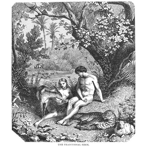 Adam And Eve N19th Century American Wood Engraving Poster Print By Granger Collection Item