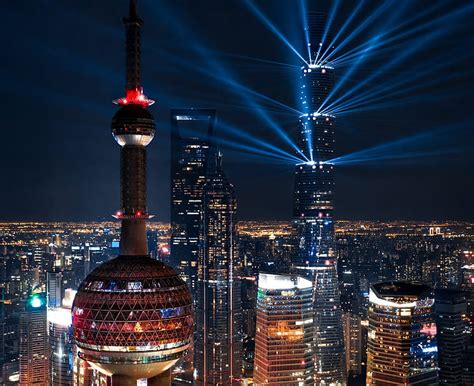 Hd Wallpaper Cities Shanghai Building China City Night