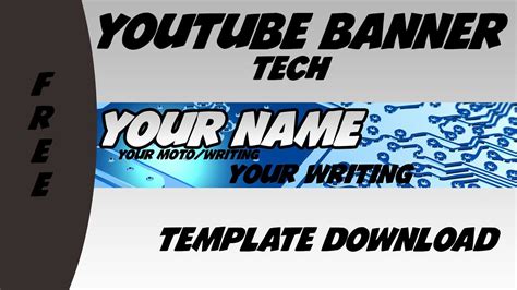 Youtube Tech Banner Template For Free Youtube