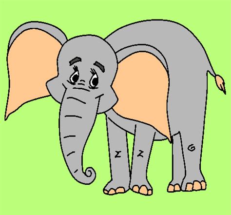 Dibujo De Elefante Feliz Pintado Por Bellita En El Día 30