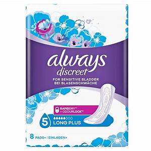 Buy Always Discreet Pads Long Plus Size 5 8 Pads Peak Pharmacy Online