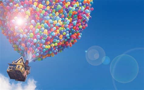 Up Disney House Balloons Light Hd Wallpaper Movies And Tv Series