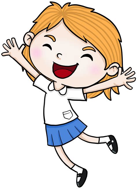 Cartoon Student Girl Happy Colorful 11155573 Png