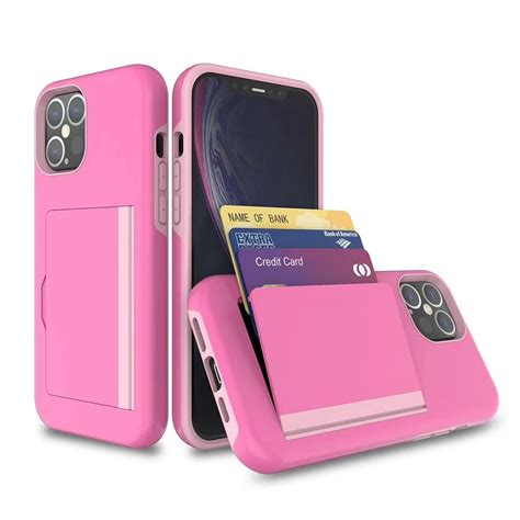 Thin 3 In 1 Credit Card Holder Slot Smartphone Phone Case For Iphone 12