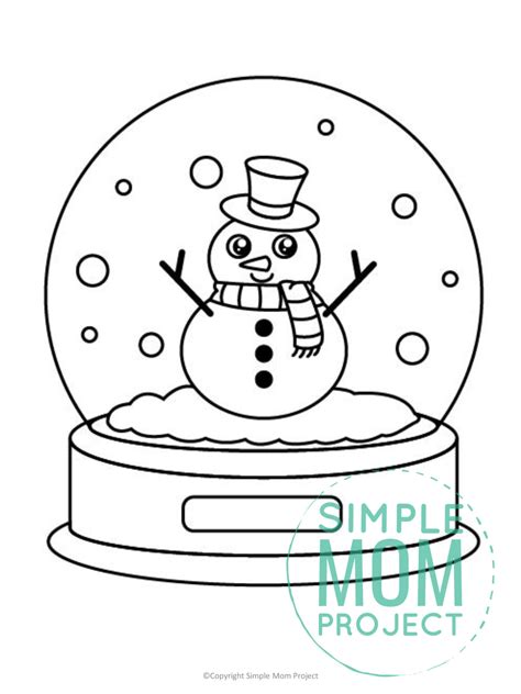 Free Printable Snow Globe Template Simple Mom Project