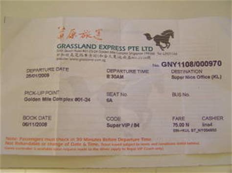 For address, please click on this link: Super VIP bus ticket From Singapore to KL dep 25/01/09 ...