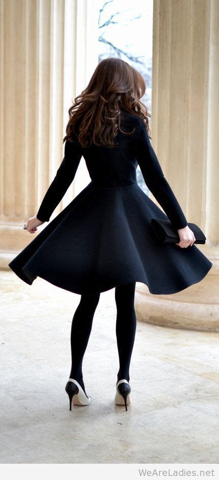 Black Dress And Black Opaque Tights Chic Outfits Fashion Dresses