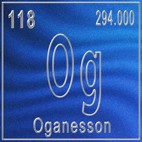 Oganesson Chemical Element Stock Illustration Illustration Of
