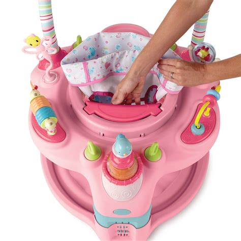 Bright Starts Pretty Pink Bird Butterfly Exersaucer Bounce A Bout