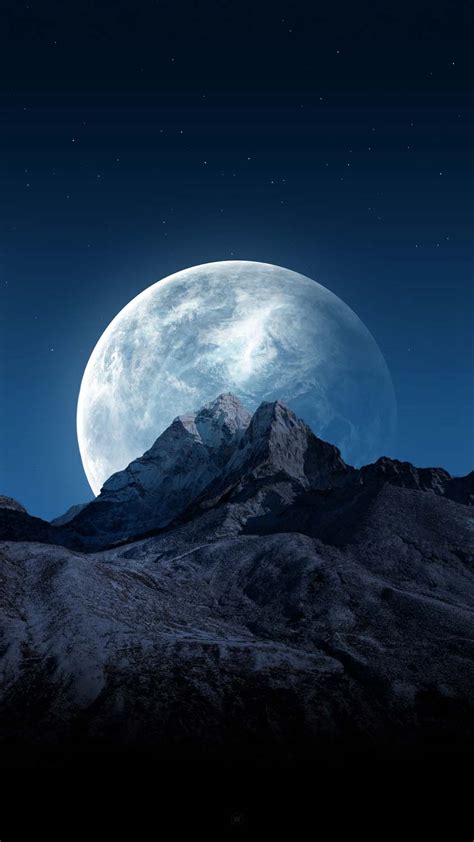 Moon Behind Mountain Iphone Wallpaper Hd Iphone Wallpapers