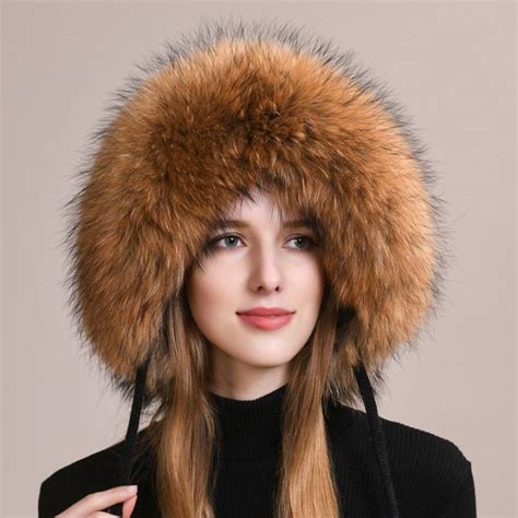 2022 Winter New Fox Fur Hat Female Winter Fur Lei Feng Hat Plush Cute