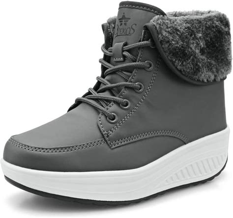 botas de nieve de invierno mujer calientes fur botines sneakers zapatos de plataforma de cuña de