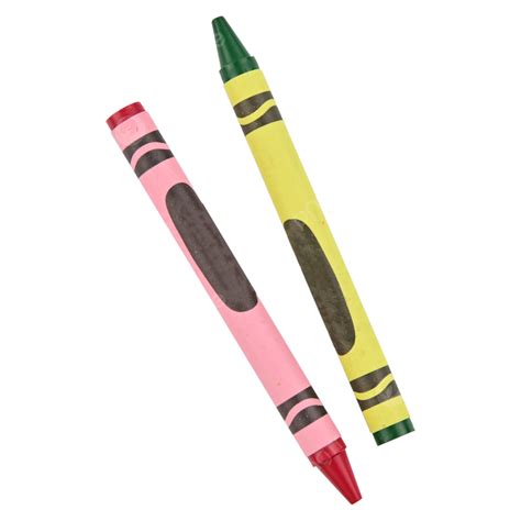 Green Crayons And Red Crayons Crayon Brush Art Png Transparent Image