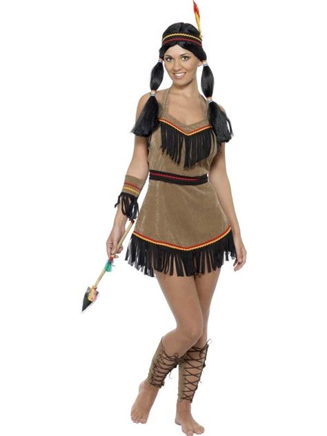 Sexy Adult Fever Pocahontas Indian Squaw Woman Ladies Fancy Dress Costume Outfit Ebay
