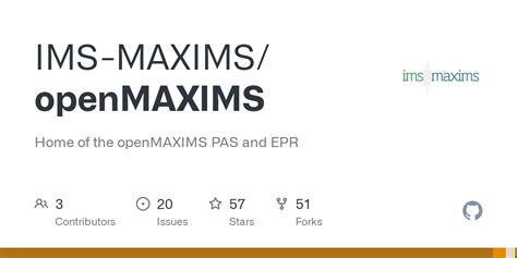 Github Ims Maximsopenmaxims Home Of The Openmaxims Pas And Epr