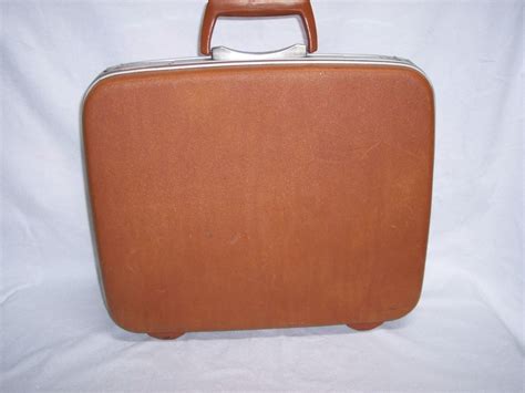 Vintage Samsonite 4 Classic Hard Shell Briefcase Attache Brown No Key Samsonite