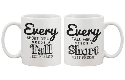 Short and Tall BFF Coffee Mugs | Best friend mug, Friend christmas, Friend mugs