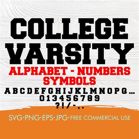 Varsity Font Svg College Font Svg Varsity Alphabet Svg Etsy Varsity