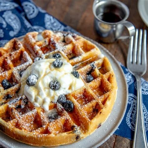 Easy Blueberry Waffles From Scratch Kylee Cooks