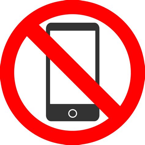 Onlinelabels Clip Art No Phones Sign