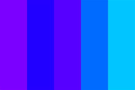 Shades Of Bright Blue And Also Purple Color Palette