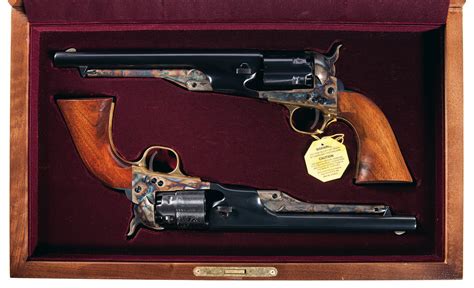 Cased Pair Of Colt Black Powder Series 1860 Army Revolvers A Colt