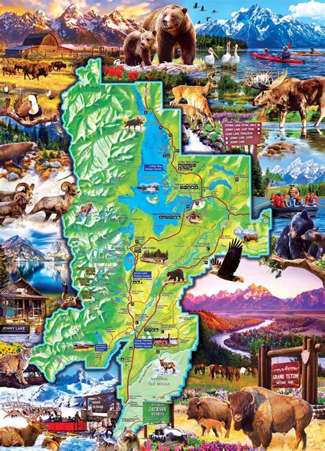 Puzzle Nacionalni Parkovi Nacionalni Park Grand Teton 1 000 Komada