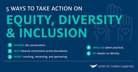 the five ways to take action on equity diversity and inclusion