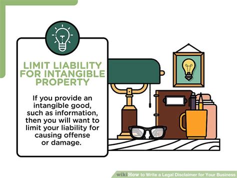 The entire disclaimer is very long and covers a lot of bases, so check it out at the link above to get a better idea of how to write a really great disclaimer to limit. How to Write a Legal Disclaimer for Your Business: 12 Steps