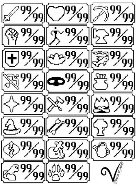 Osrs Skill Symbols And Plaques Svg And Png Files Old School Etsy
