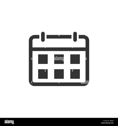 Calendar Agenda Icon In Flat Style Planner Vector Illustration On
