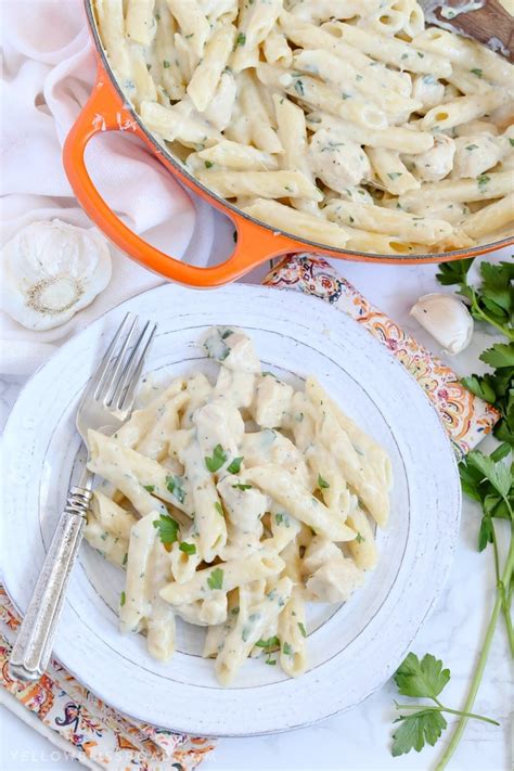 Creamy Garlic Chicken Penne Pasta