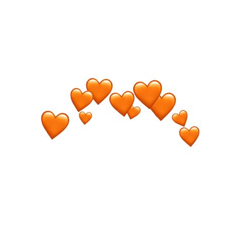 20 Orange Heart Emoji Crown Png Movie Sarlen14
