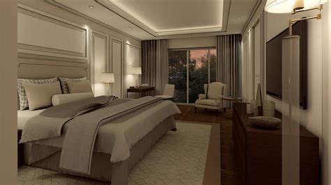 3d Model Contemporary Luxury Low Poly Villa Bedroom Interior Vr Ar
