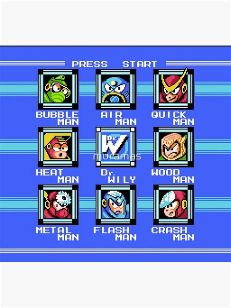 Mega Man 2 Stage Select Poster For Sale By Muramas Redbubble