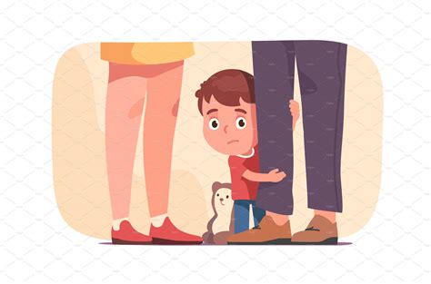 Childcare stress and family problems | Vector Graphics ~ Creative Market