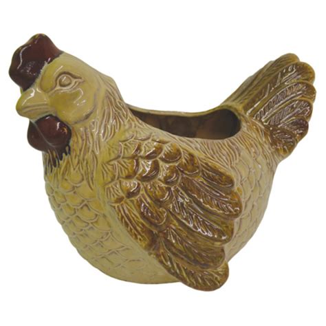 Craft Ware Pottery Ceramic Chicken Planter Ceramic Chicken Ceramics