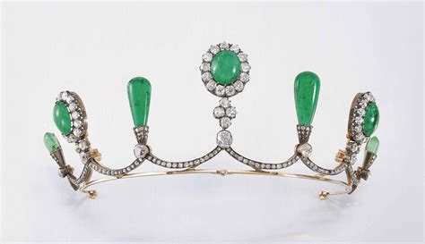 Late 19th Century Emerald And Diamond Tiara Christies